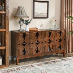 60.5" Mid Century Modern Sideboard Buffet Cabinet with Storage, TV Media Console Table